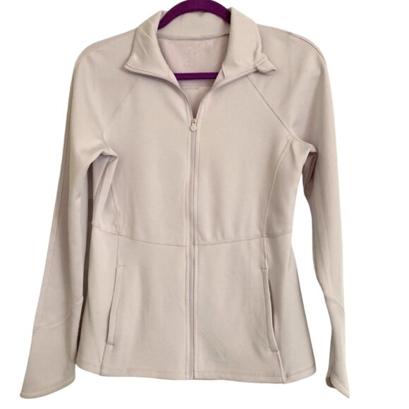 NWOT Apana Fitted Workout Running Slim Yoga Jacket With Pockets - Picture 3 of 16